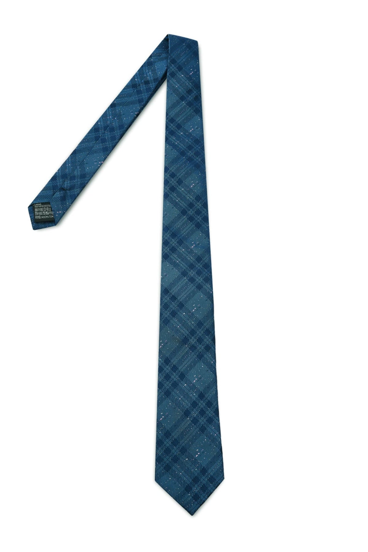 G2000 Neckties Silk Check Tie Seaside Sapphire