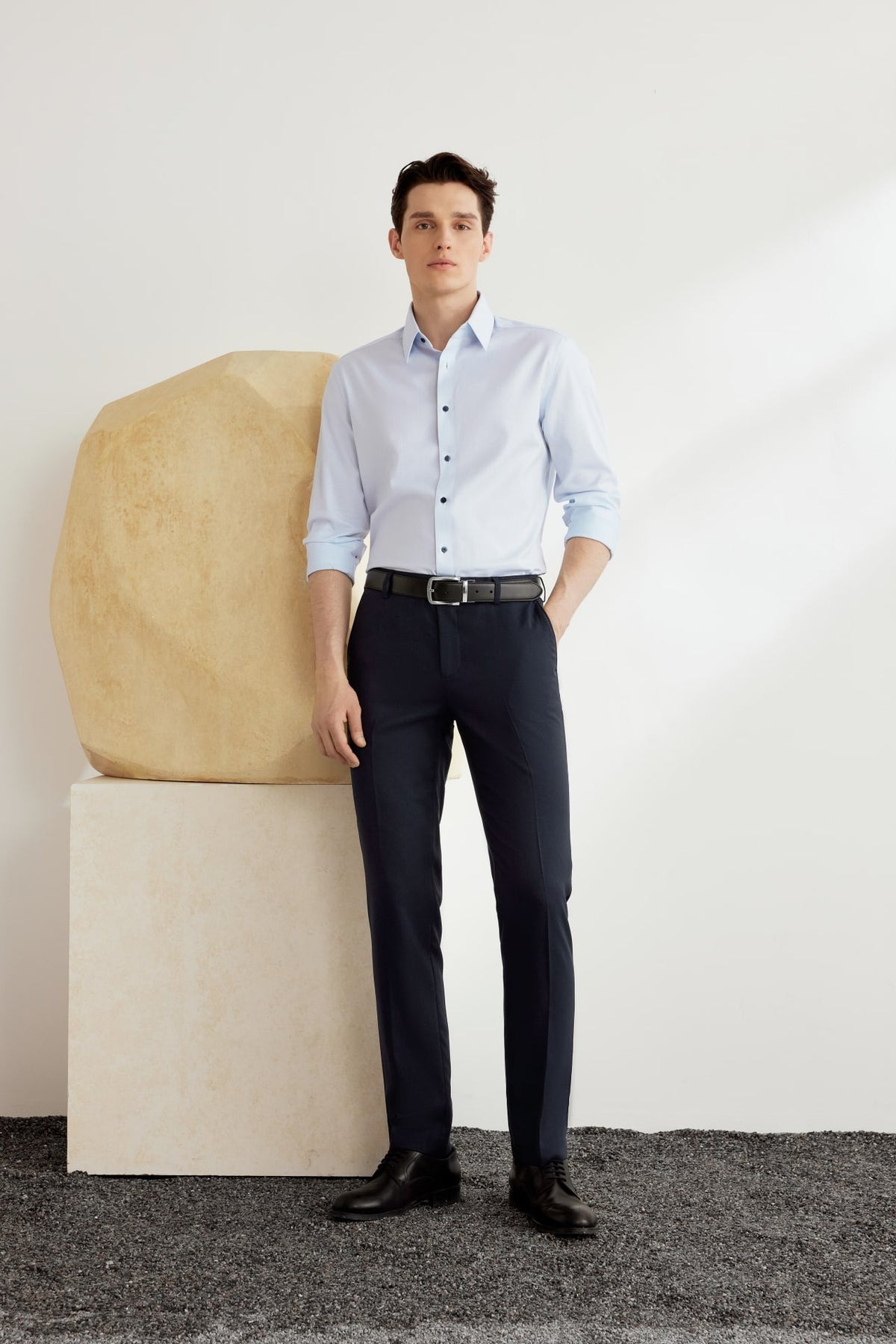 G2000 - Shirts - Non-Iron Cotton Stretch Smart Fit 2 Tone Shirt