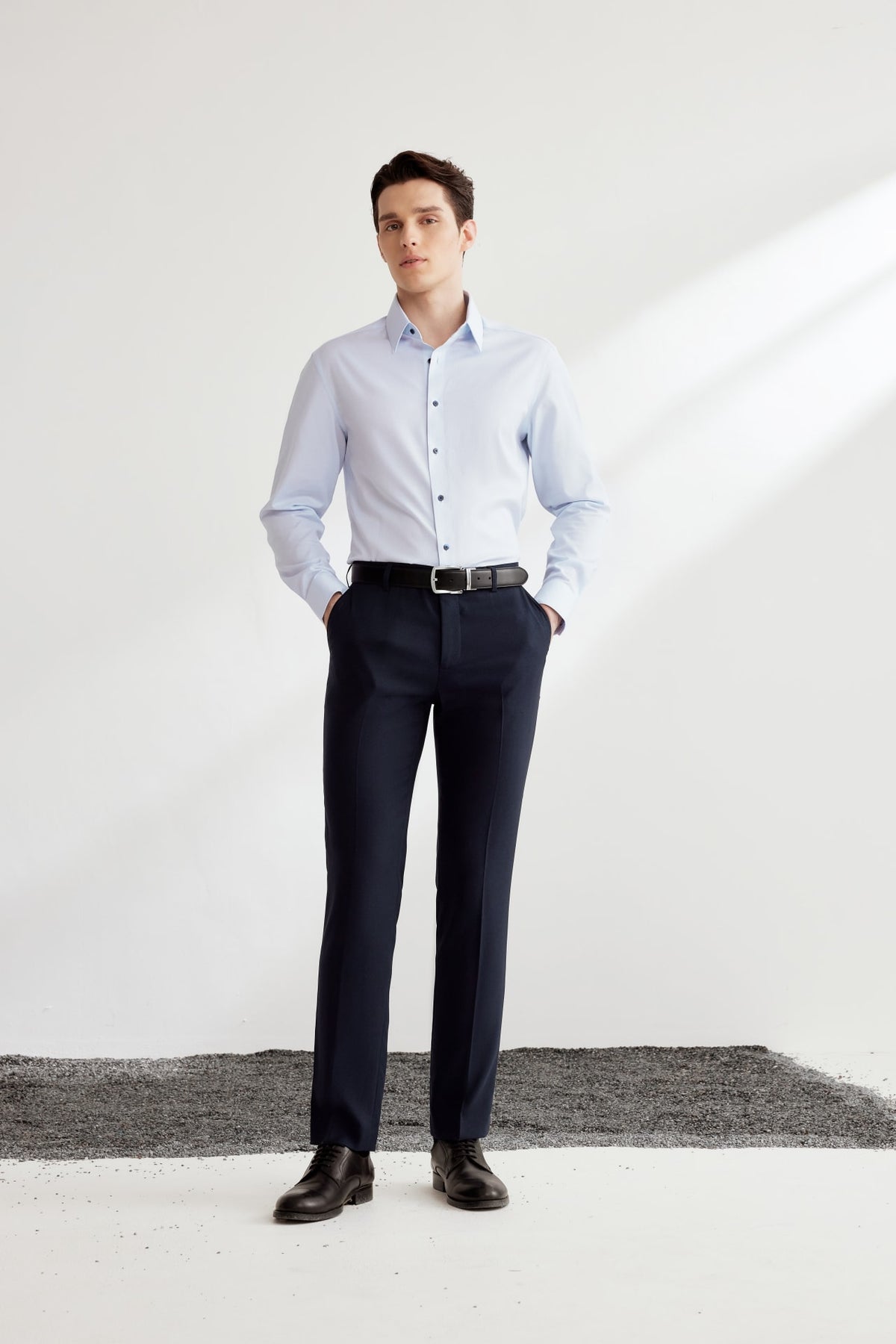 G2000 - Shirts - Non-Iron Cotton Stretch Smart Fit 2 Tone Shirt