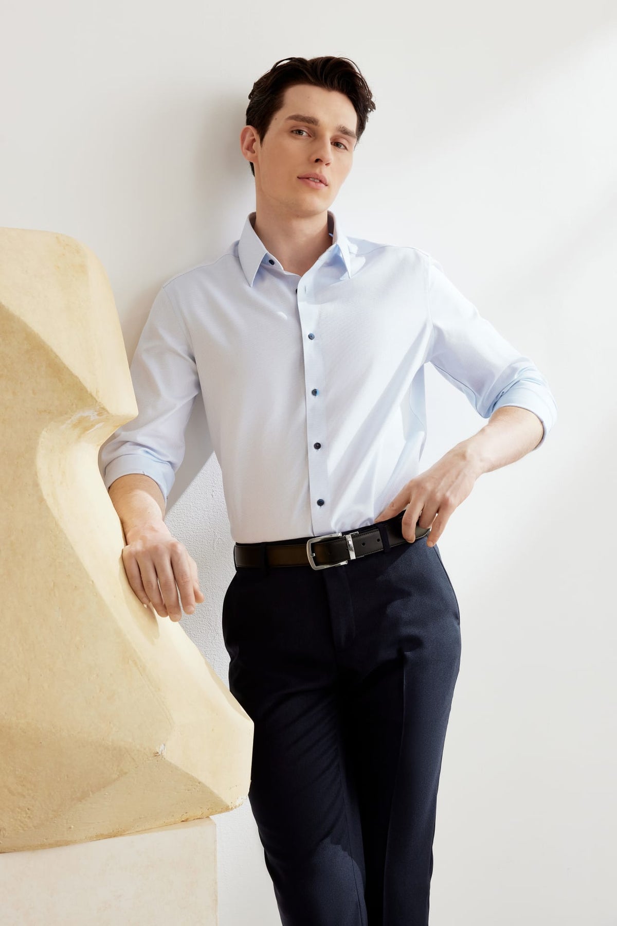 G2000 - Shirts - Non-Iron Cotton Stretch Smart Fit 2 Tone Shirt