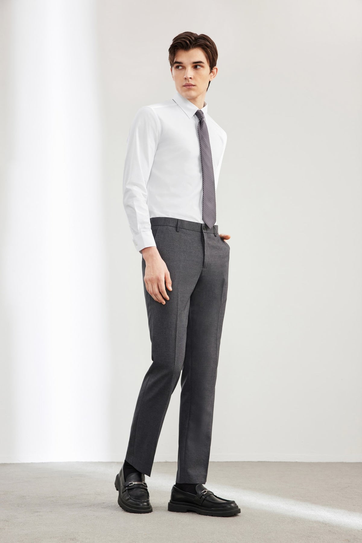 G2000 - Shirts - Non-Iron Easy Care Dot Texture Smart Fit Shirt