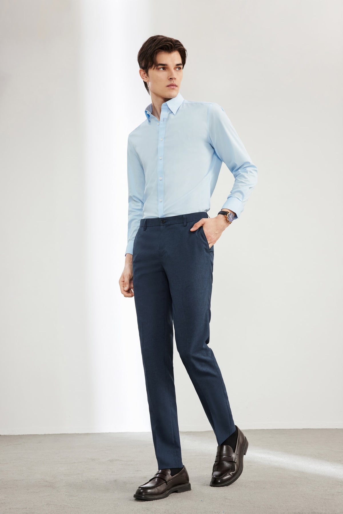 G2000 - Shirts - Non-Iron Easy Care Dot Texture Smart Fit Shirt