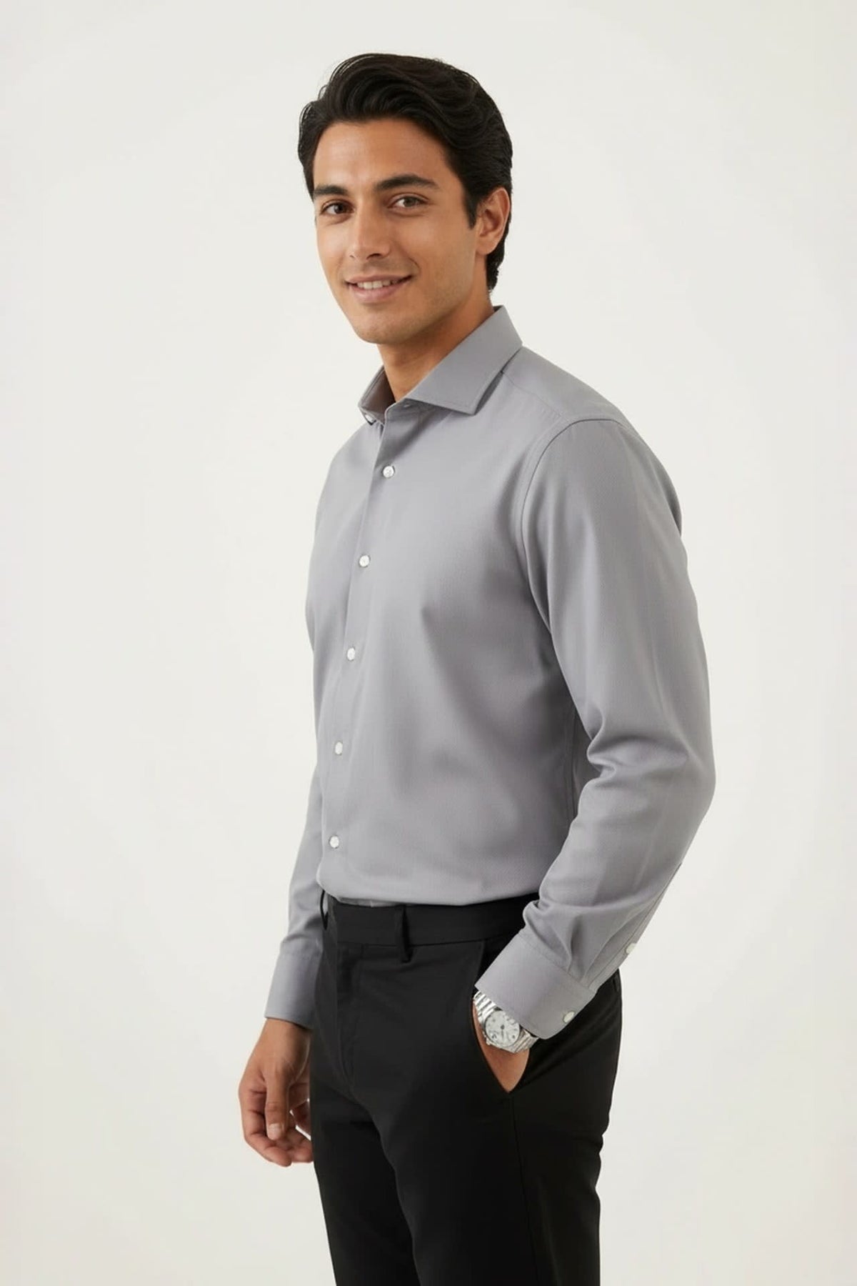 G2000 Shirts Non-Iron Dry Stretch Twill Regular Fit Long Sleeve Shirt