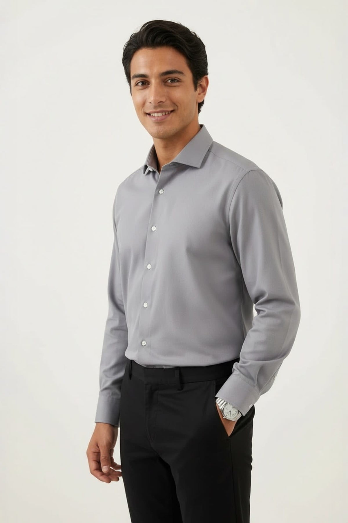 G2000 Shirts Non-Iron Dry Stretch Twill Regular Fit Long Sleeve Shirt