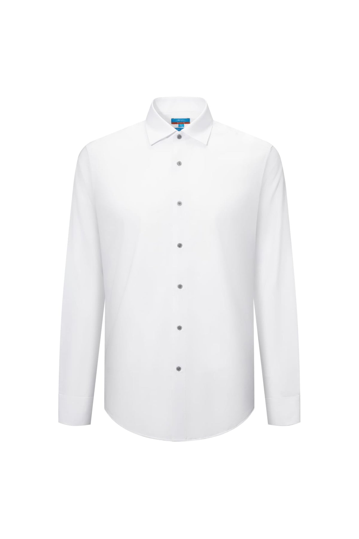 G2000 - Shirts - Non-Iron Dry Stretch Texture Stripe Smart Fit Long Sleeve Shirt - Brilliant White - Smart