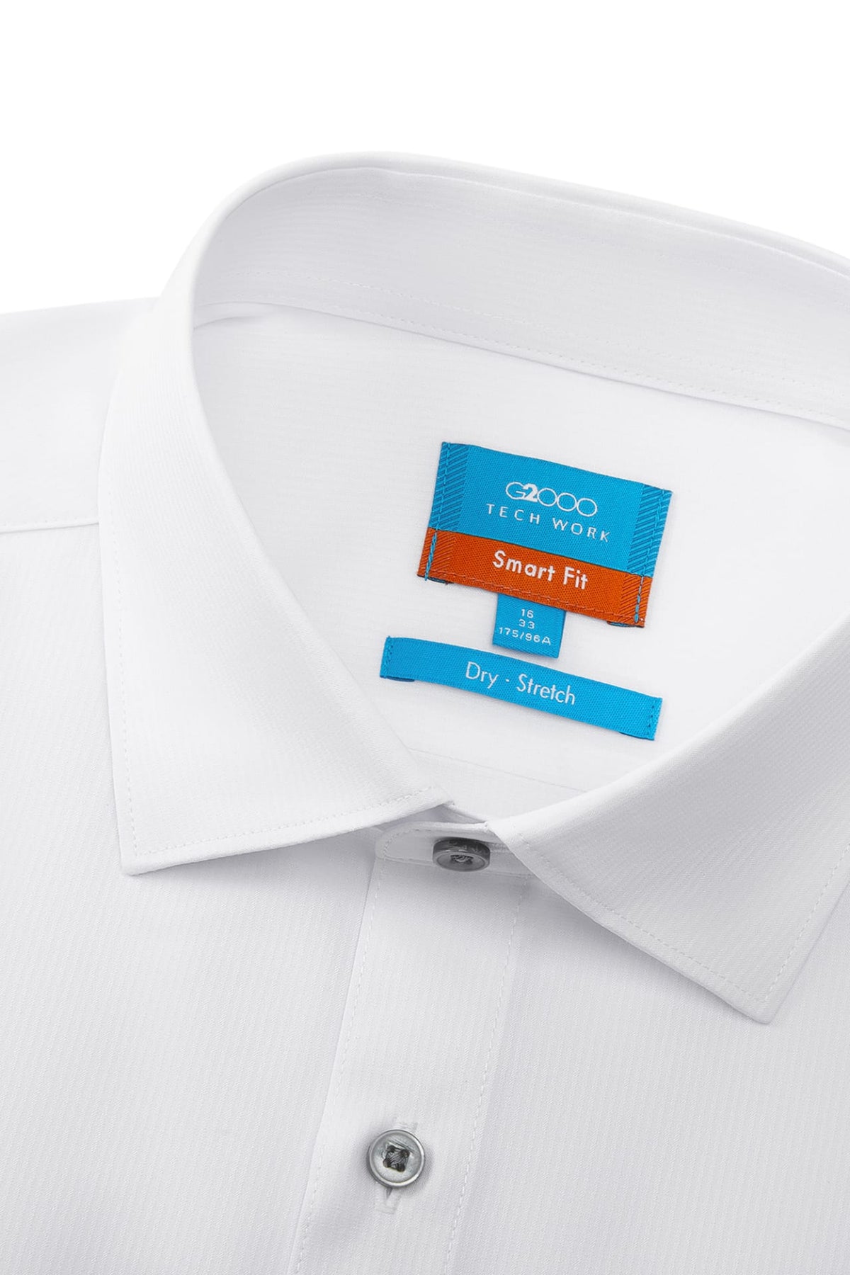 G2000 - Shirts - Non-Iron Dry Stretch Texture Stripe Smart Fit Long Sleeve Shirt
