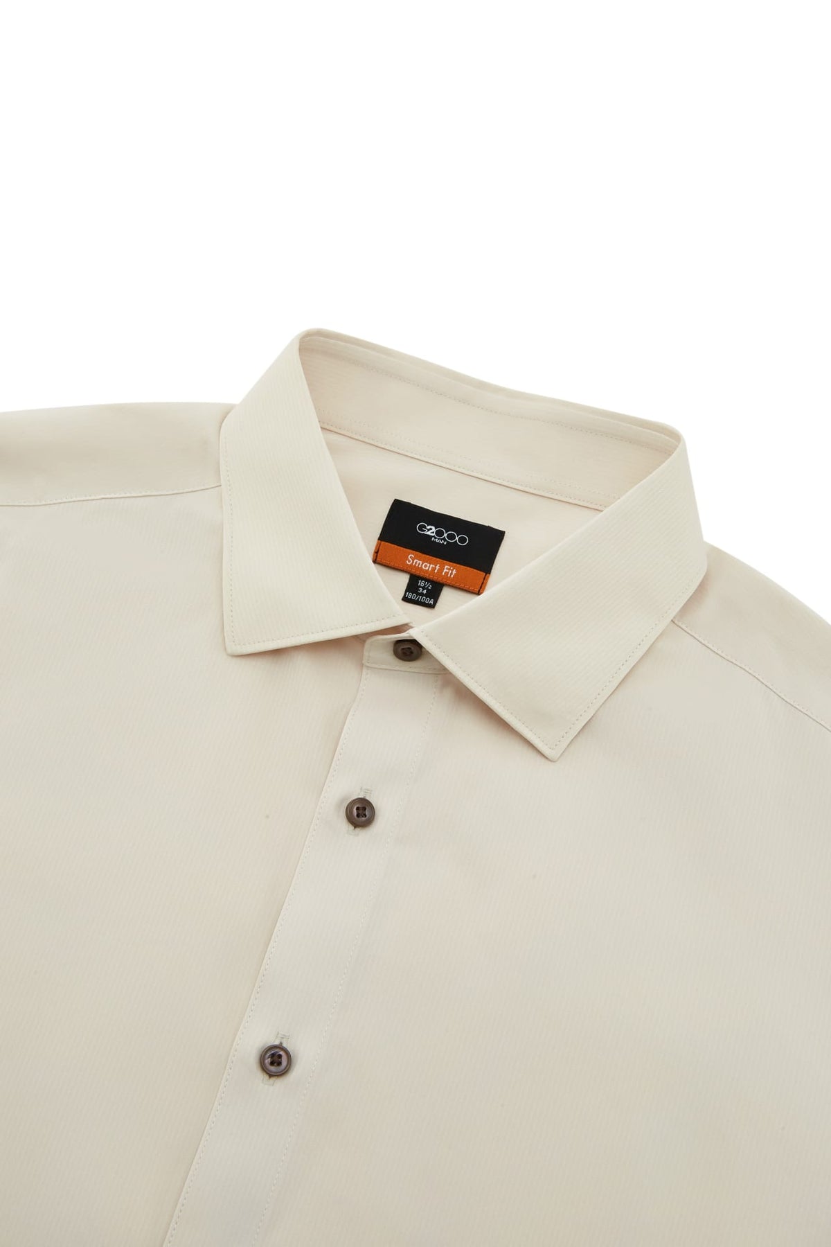 G2000 - Shirts - Non-Iron Dry Stretch Texture Stripe Smart Fit Long Sleeve Shirt