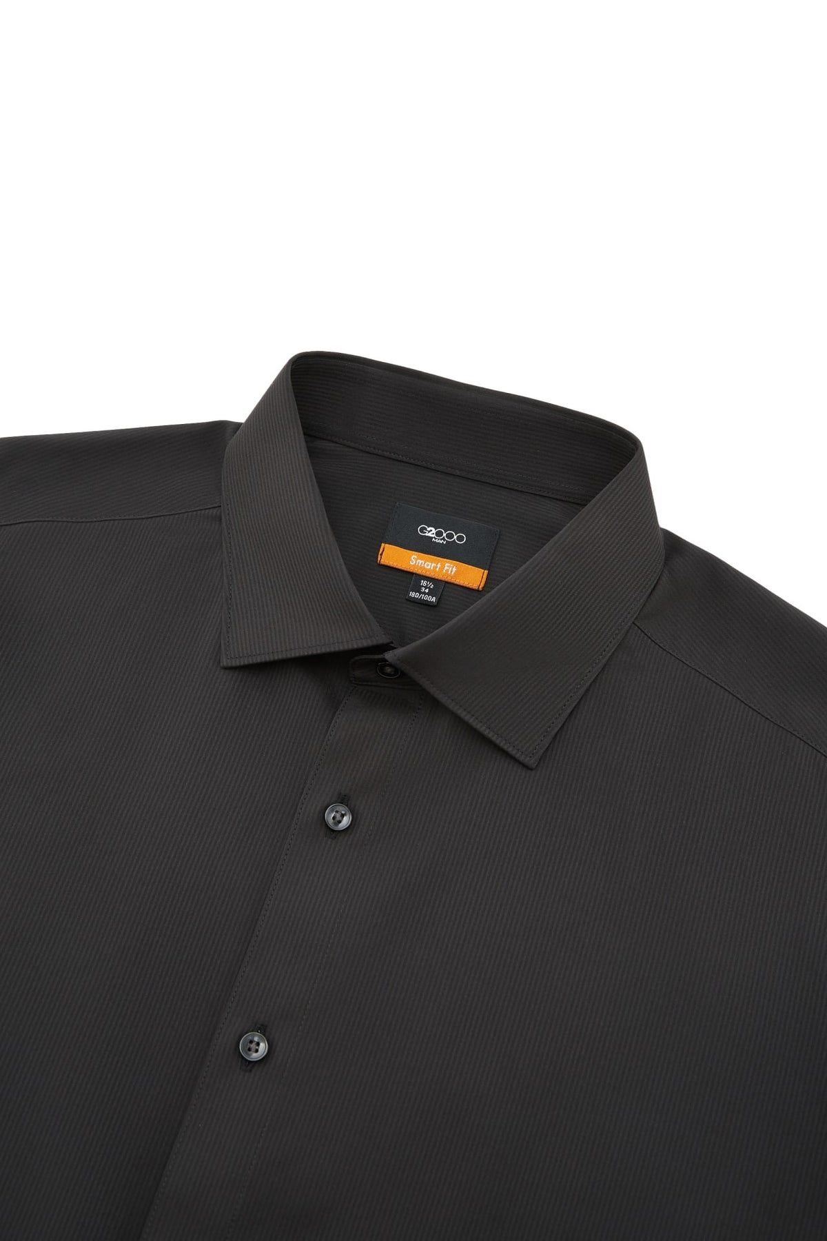 G2000 - Shirts - Non-Iron Dry Stretch Texture Stripe Smart Fit Long Sleeve Shirt