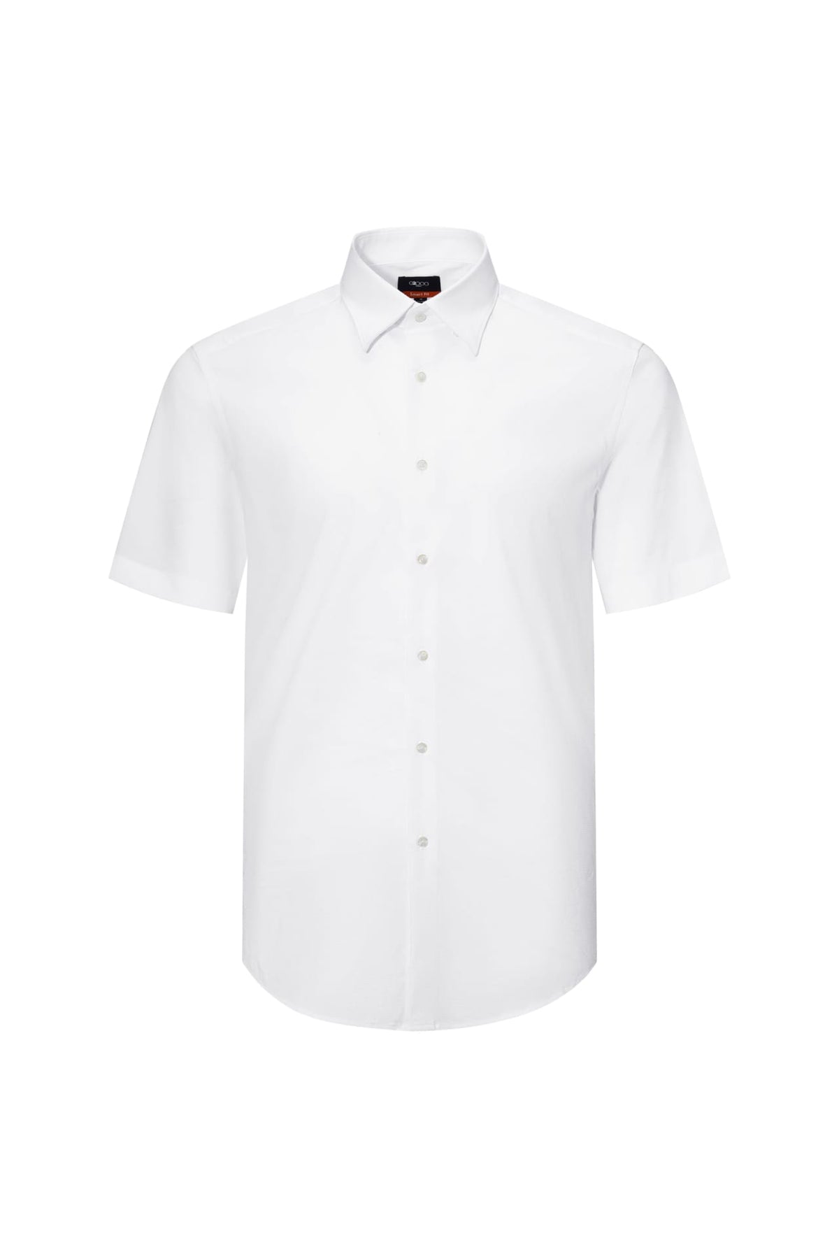 G2000 - Shirts - Non-Iron Easy Care Stretch Dot Textured Smart Fit Short Sleeve Shirt - Smart - Brilliant White