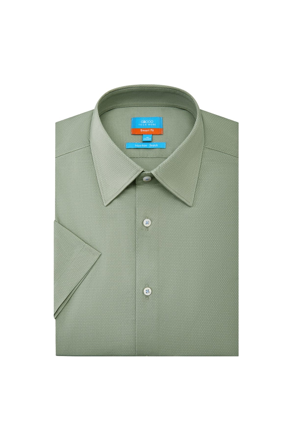 G2000 Shirts Non-Iron Easy Care Smart Fit Dot Texture Short Sleeve Shirt