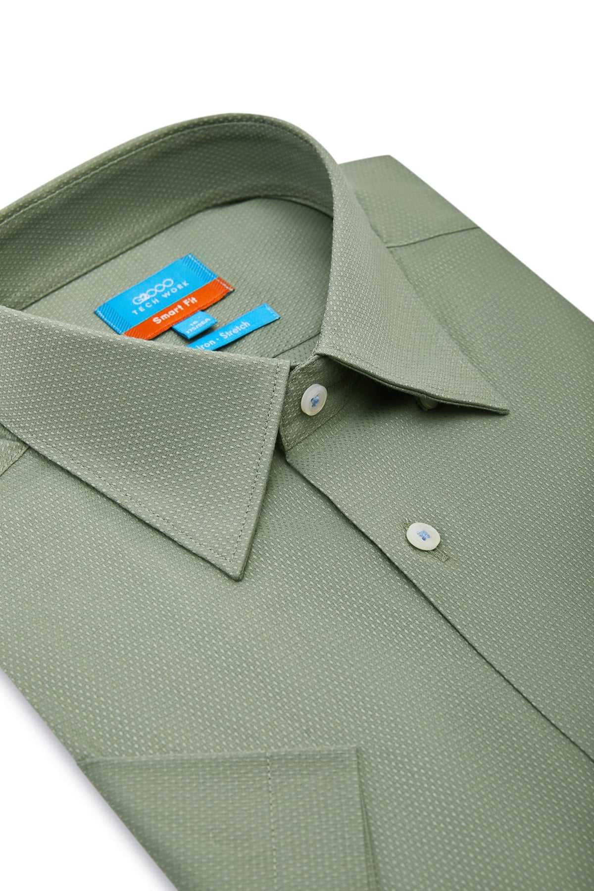 G2000 Shirts Non-Iron Easy Care Smart Fit Dot Texture Short Sleeve Shirt