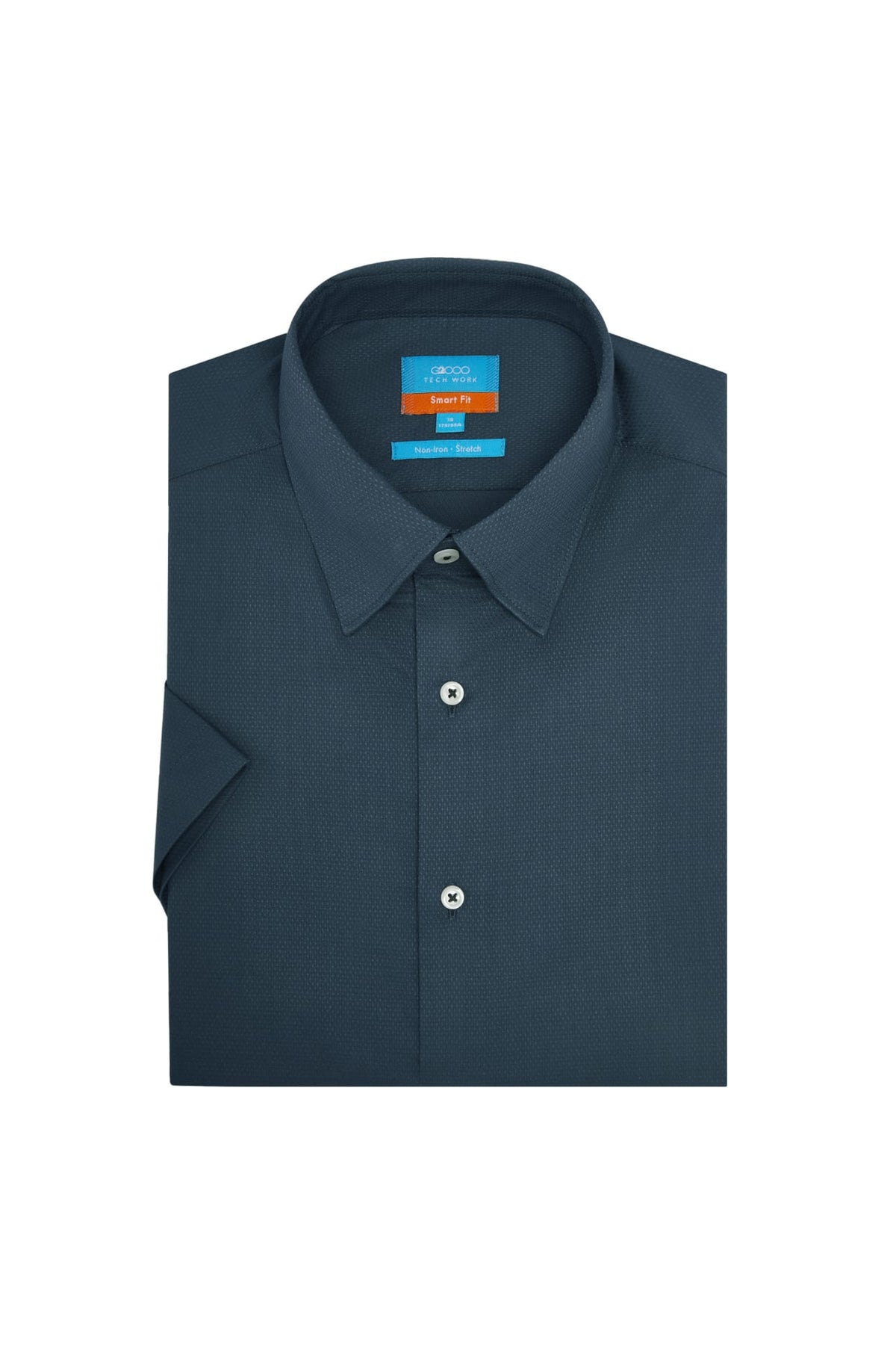 G2000 Shirts Non-Iron Easy Care Smart Fit Dot Texture Short Sleeve Shirt