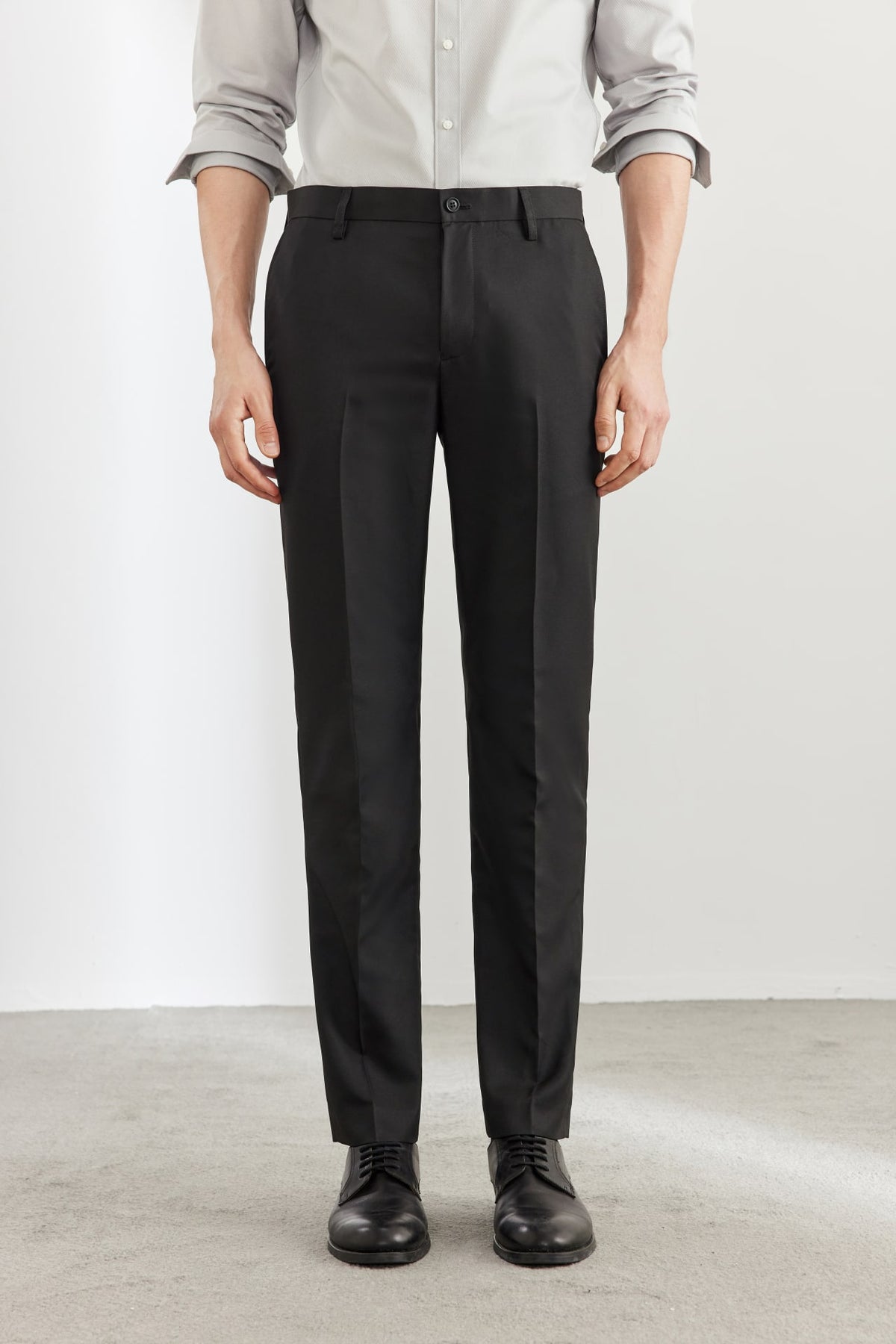 Poly Twill Slim Fit Suit Pants