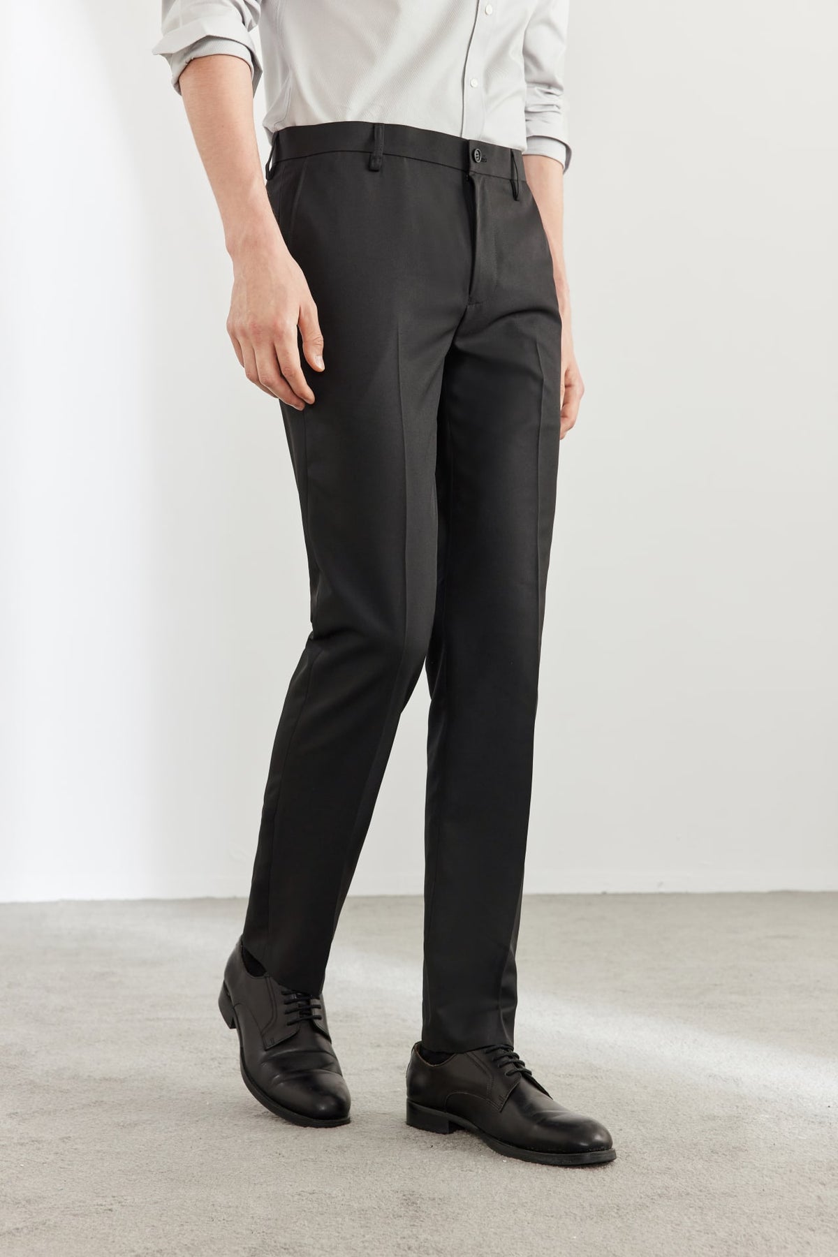 Poly Twill Slim Fit Suit Pants