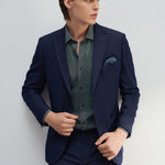 G2000 Suits Anti-Bacterial Slim Fit Textured Suit Blazer