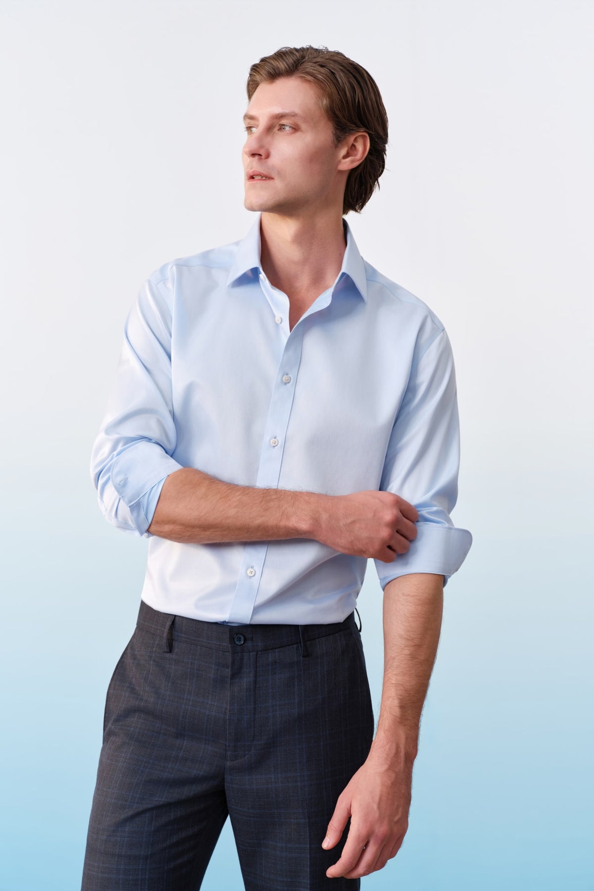 G2000 Shirts Non-Iron Premium Cotton Fine Twill Smart Fit Long Sleeve Shirt