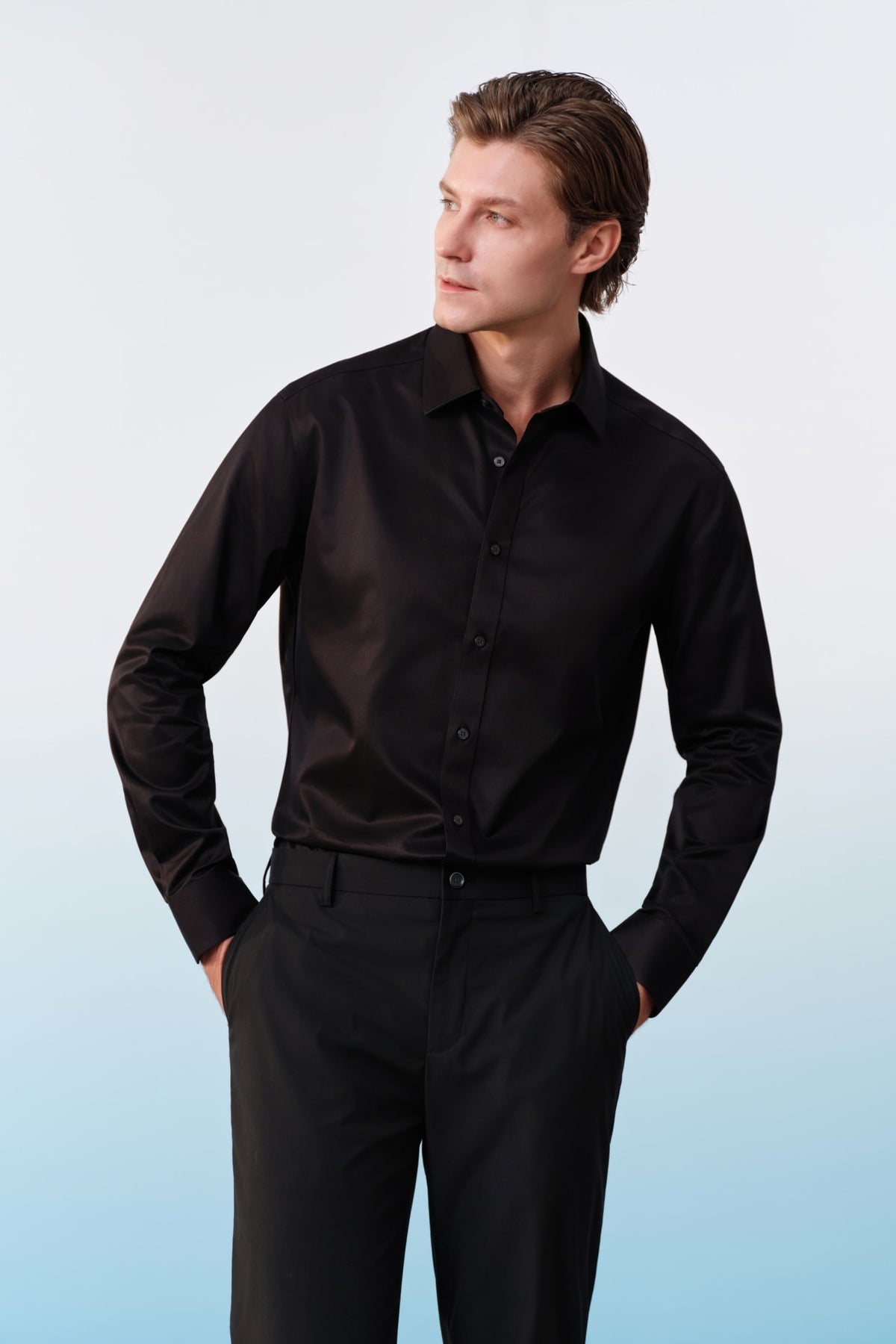 G2000 Shirts Non-Iron Premium Cotton Fine Twill Smart Fit Long Sleeve Shirt