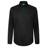 G2000 Shirts Non-Iron Cotton Stretch Smart Fit Twill Shirt Pitch Black Smart