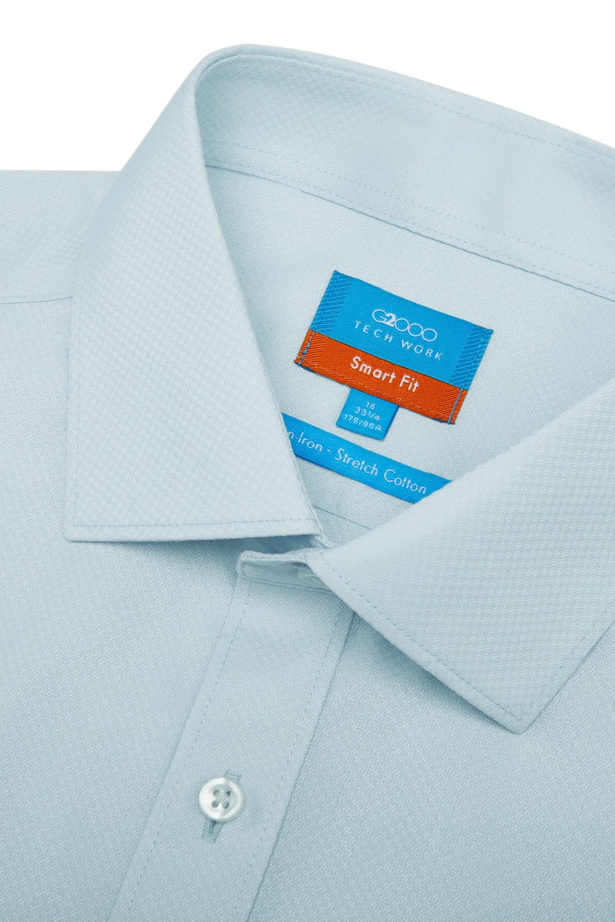 G2000 - Shirts - Non-Iron Cotton Stretch Smart Fit Texture Shirt