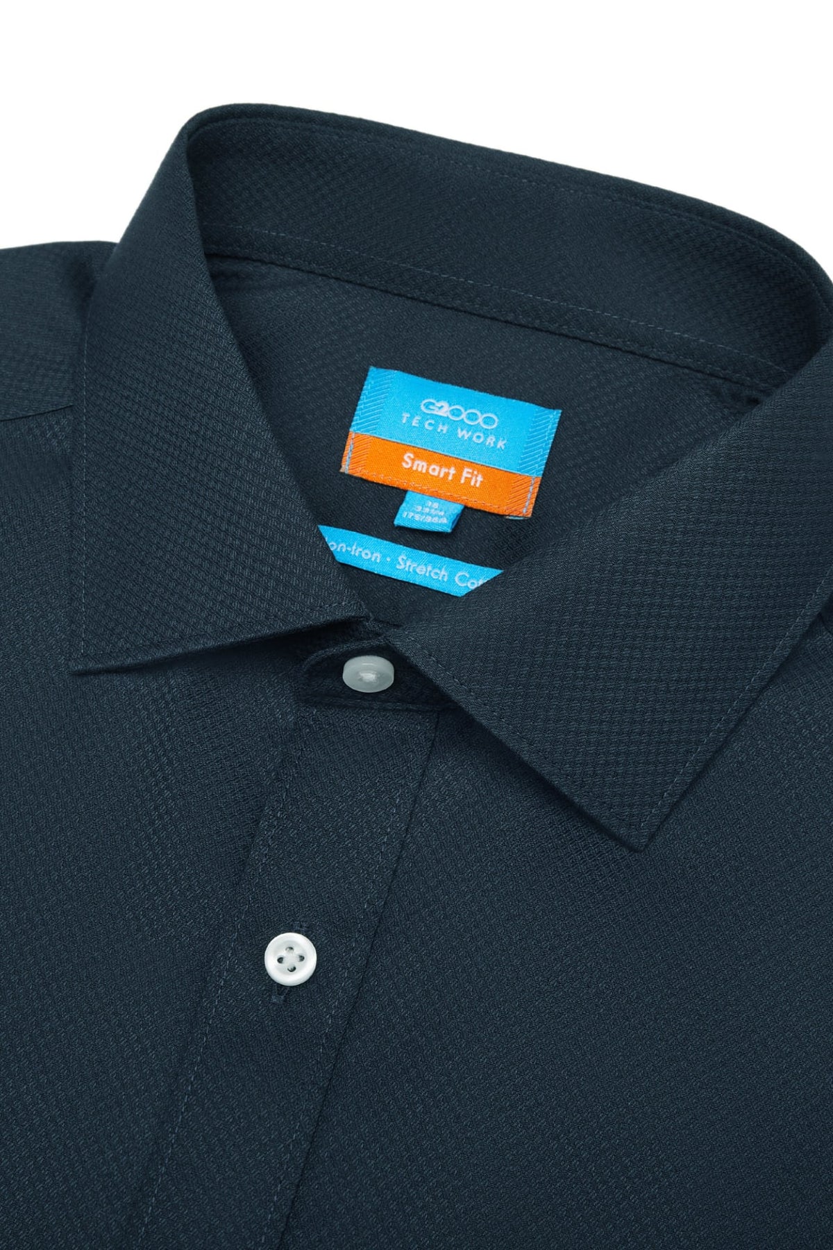 G2000 - Shirts - Non-Iron Cotton Stretch Smart Fit Texture Shirt