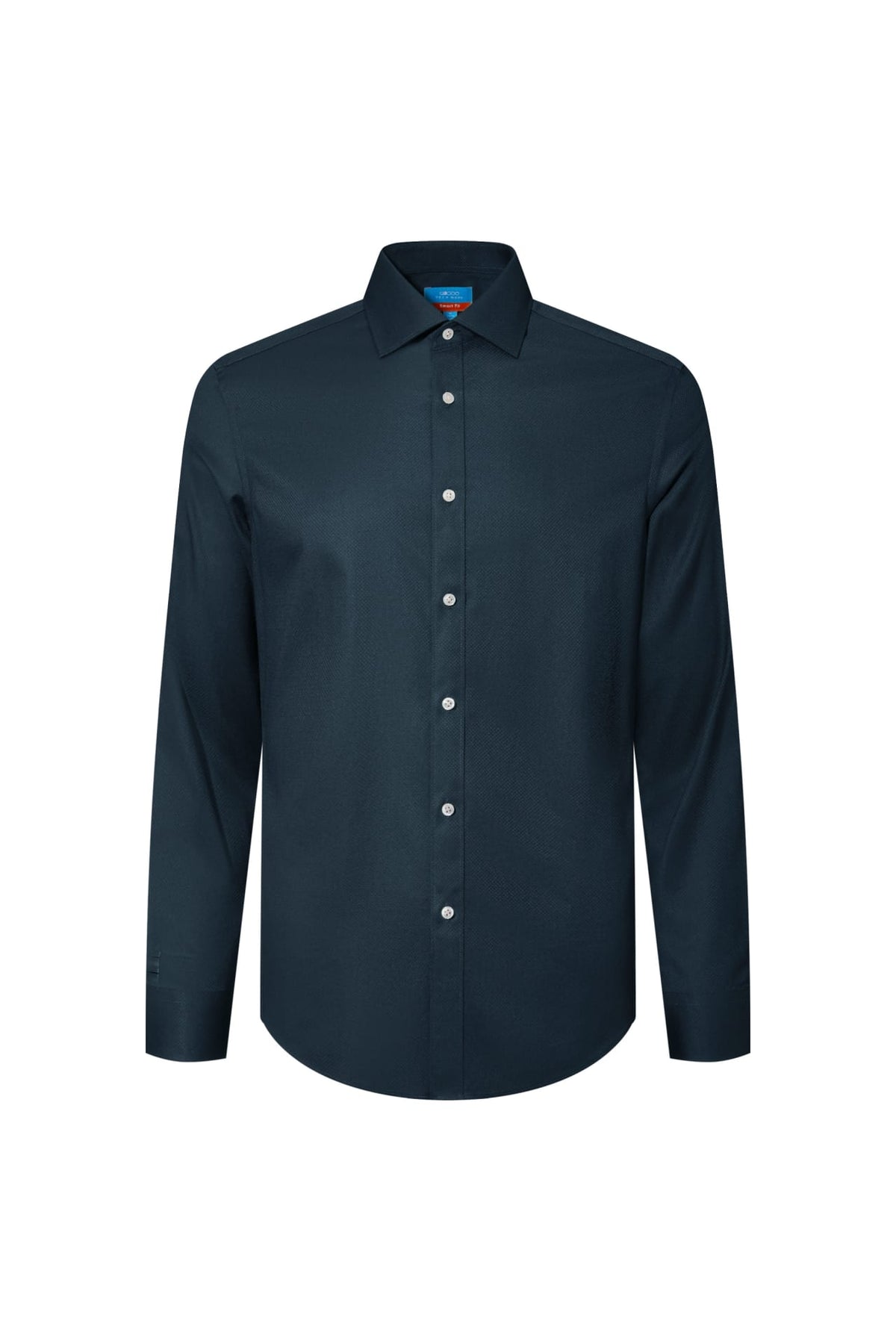 G2000 - Shirts - Non-Iron Cotton Stretch Smart Fit Texture Shirt - Stormy Darkness - Smart