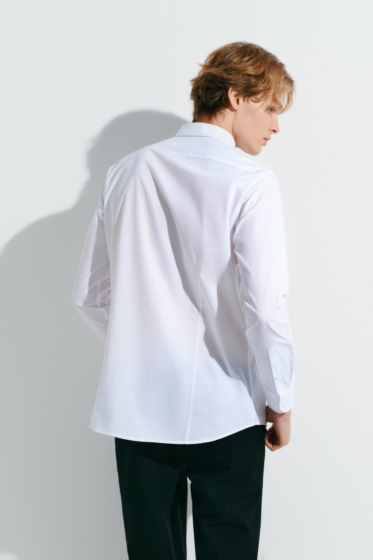 Easy Care Cotton Blend Poplin Smart Fit Long Sleeve Shirt