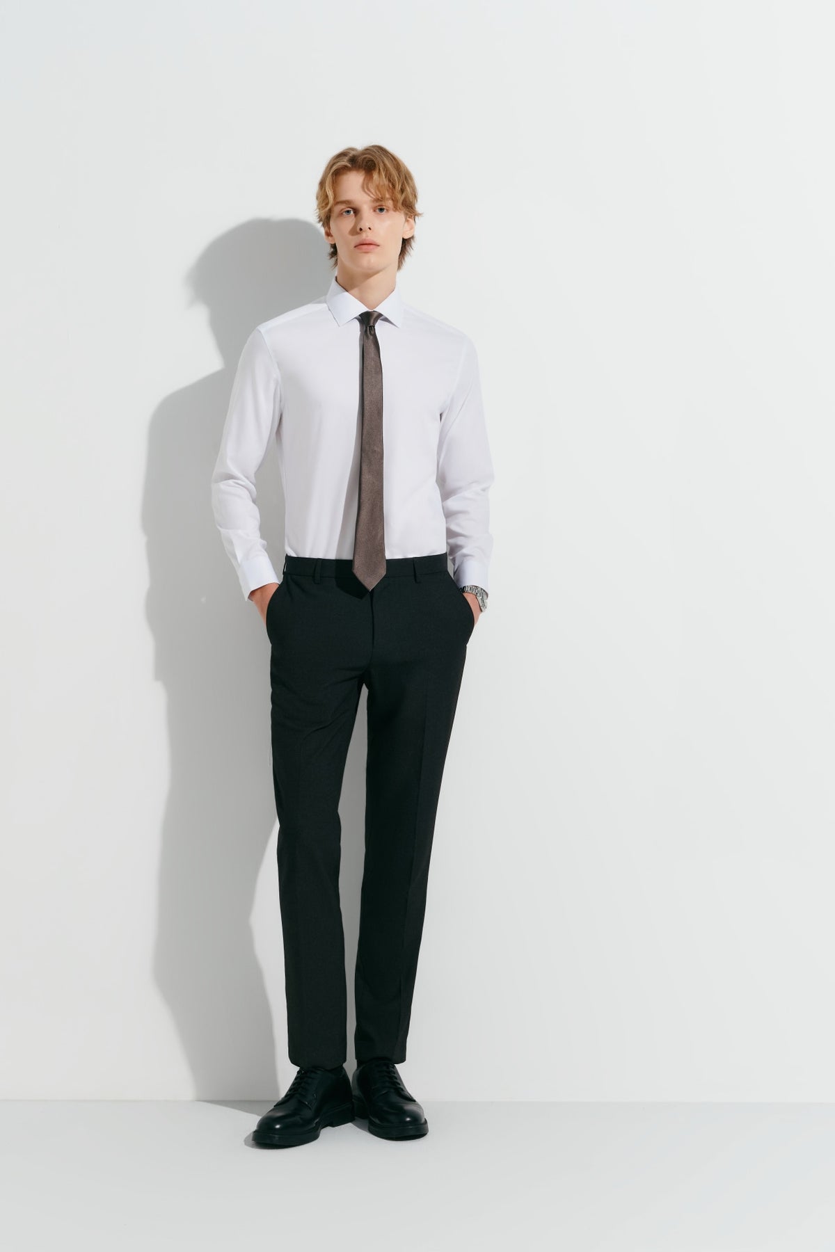 Non-Iron Pure Cotton Oxford Smart Fit Long Sleeve Shirt