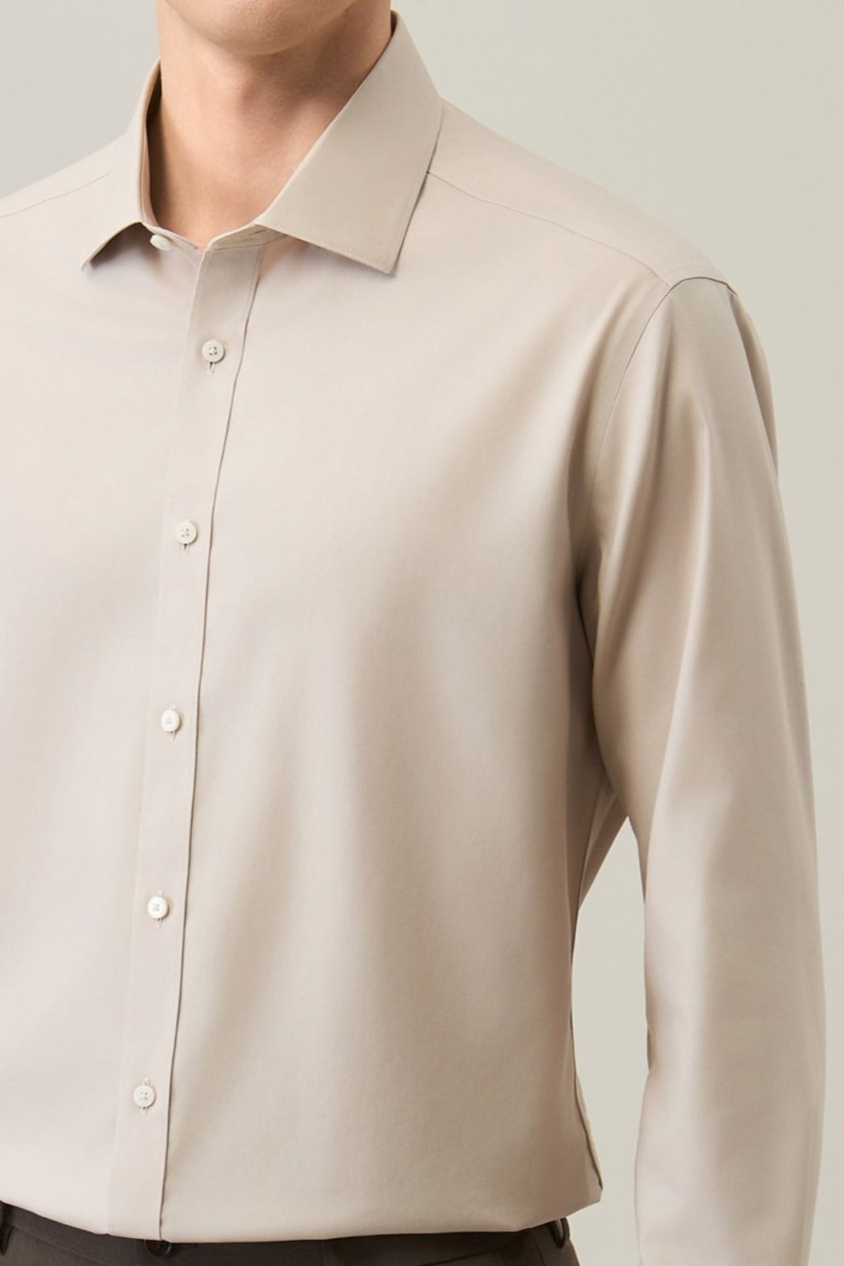 Non-Iron Pure Cotton Oxford Smart Fit Long Sleeve Shirt