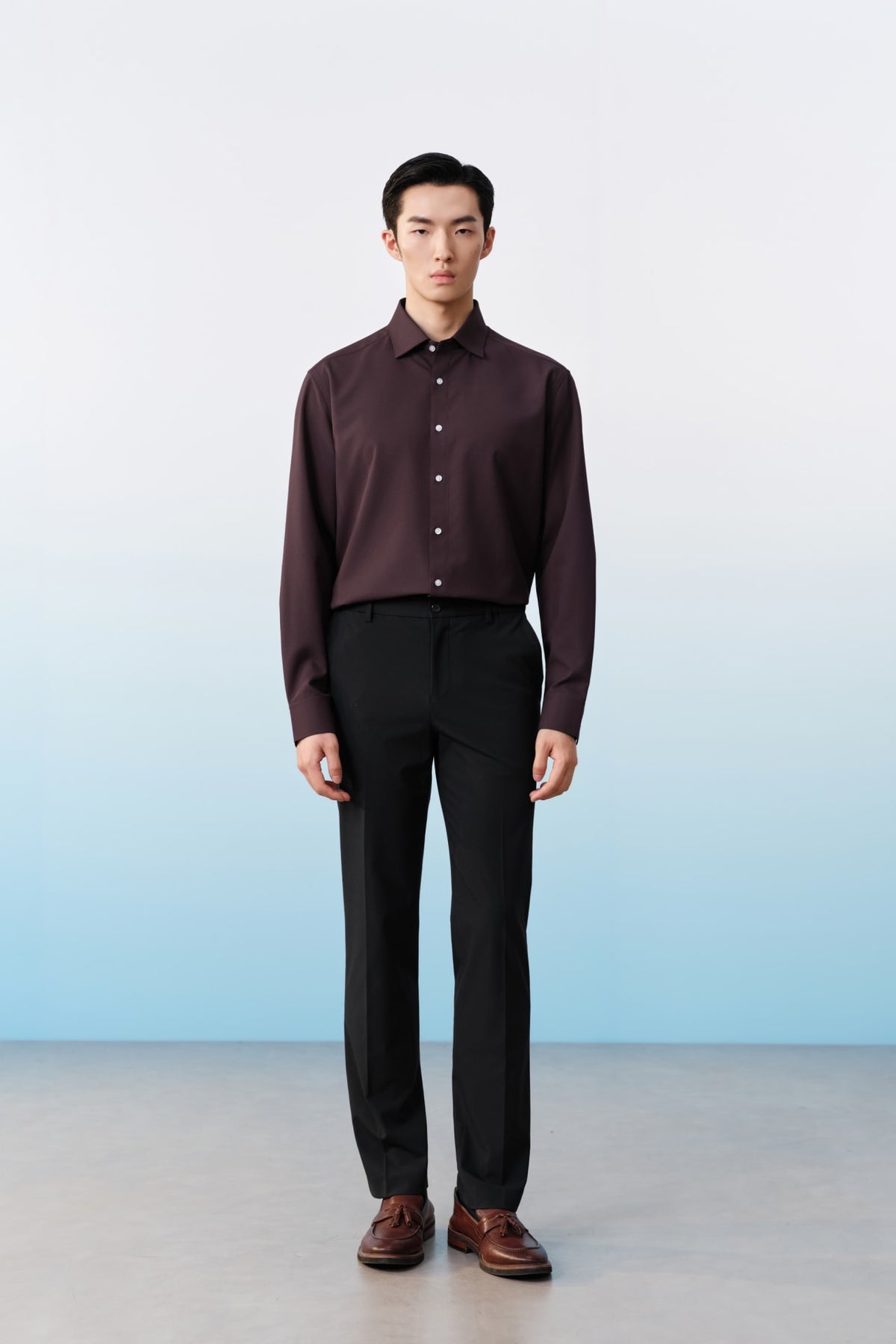 G2000 Shirts Non-Iron Dry Texture Twill Smart Fit Long Sleeve Shirt