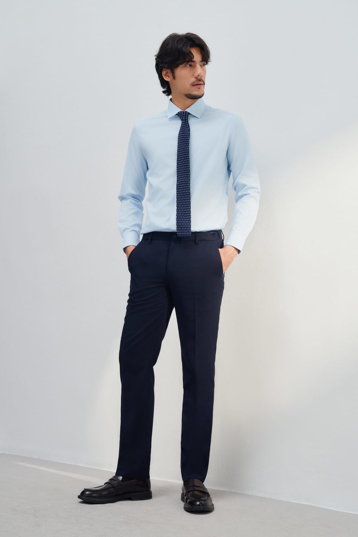G2000 - Shirts - Non-Iron Dry Smart Fit Texture Twill Shirt - Nordic Breeze - Smart