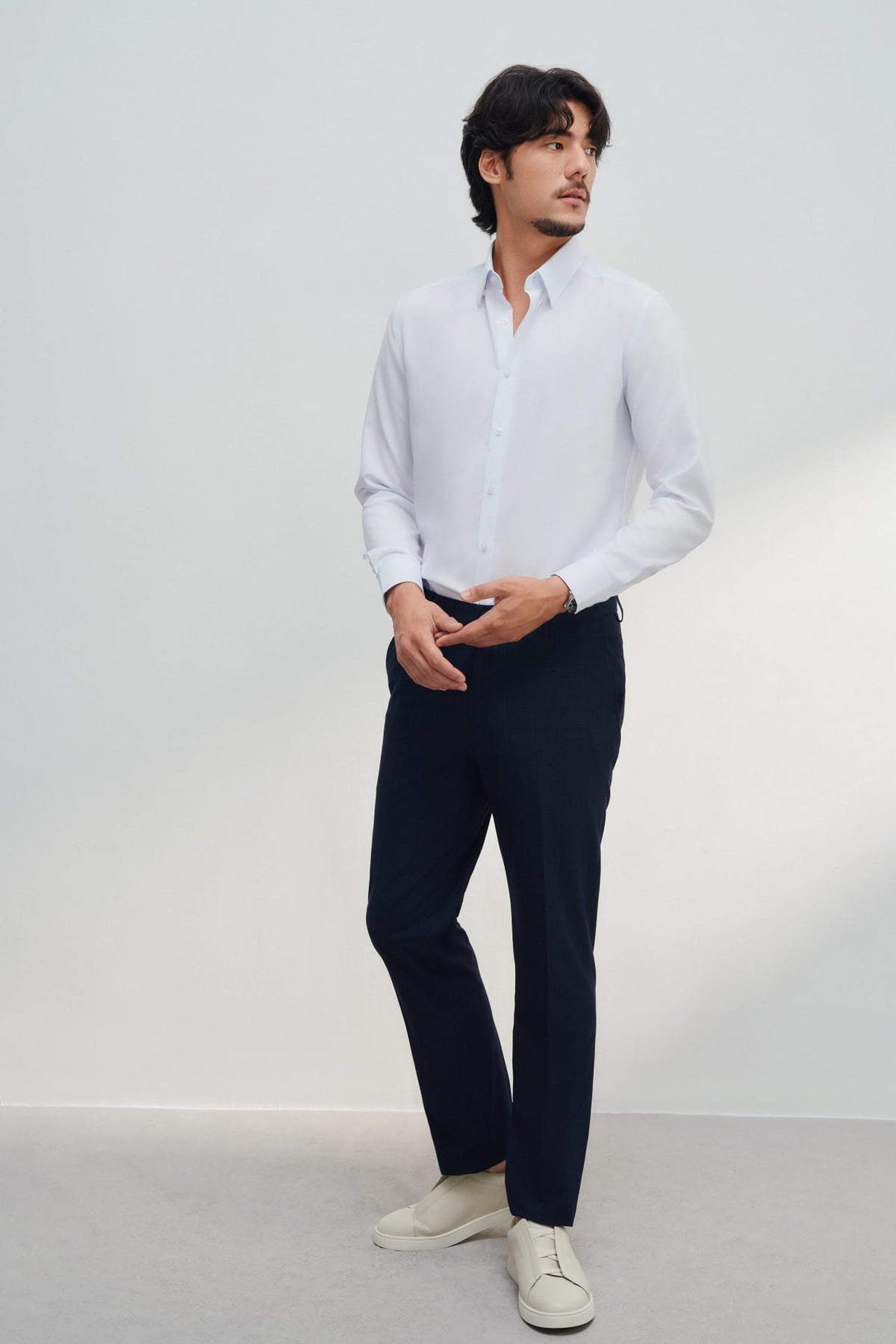 G2000 - Shirts - Non-Iron Dry Smart Fit Fine Twill Shirt - Polished Frost - Smart