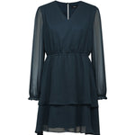 G2000 Dresses Layered Hem Chiffon Dress Azure Twilight Regular