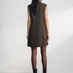 G2000 Dresses Metallic Button Mock Neck Dress
