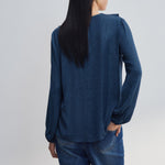 G2000 Shirts & Tops Dotted Print Ruffled V-Neck Blouse