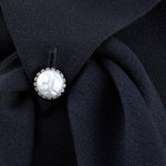 G2000 Shirts & Tops Crepe Stand Collar Blouse With Tie Detail