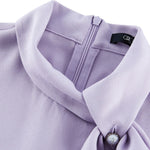 G2000 Shirts & Tops Crepe Stand Collar Blouse With Tie Detail