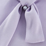 G2000 Shirts & Tops Crepe Stand Collar Blouse With Tie Detail
