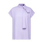 G2000 Shirts & Tops Crepe Stand Collar Blouse With Tie Detail Lilac Dusk Regular