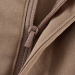 G2000 Pants Cotton Blend Spandex Satin Cropped Cigarette Pants With Elastic Waistband
