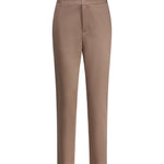 G2000 Pants Cotton Blend Spandex Satin Cropped Cigarette Pants With Elastic Waistband Dusty Rose Regular