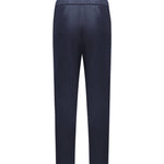G2000 Pants Cotton Blend Spandex Satin Cropped Cigarette Pants With Elastic Waistband