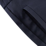 G2000 Pants Cotton Blend Spandex Satin Cropped Cigarette Pants With Elastic Waistband
