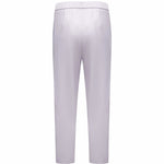 G2000 Pants Cotton Blend Spandex Satin Cropped Cigarette Pants With Elastic Waistband