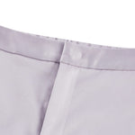 G2000 Pants Cotton Blend Spandex Satin Cropped Cigarette Pants With Elastic Waistband
