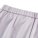 G2000 Pants Cotton Blend Spandex Satin Cropped Cigarette Pants With Elastic Waistband