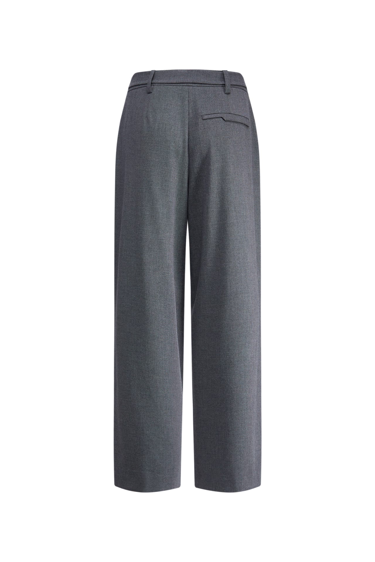パンツ UNUSED Belted Cotton Silk Gray Trousers FINLEY | Grey Straight Leg Silk Trousers – shopmaksu EU