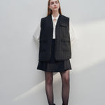 G2000 Coats & Jackets Tweed Open Front Waist Coat Pitch Black Regular