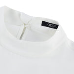 G2000 Shirts & Tops Crepe Mock Neck Short Sleeve Blouse