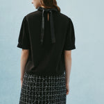 G2000 Shirts & Tops Crepe Mock Neck Short Sleeve Blouse