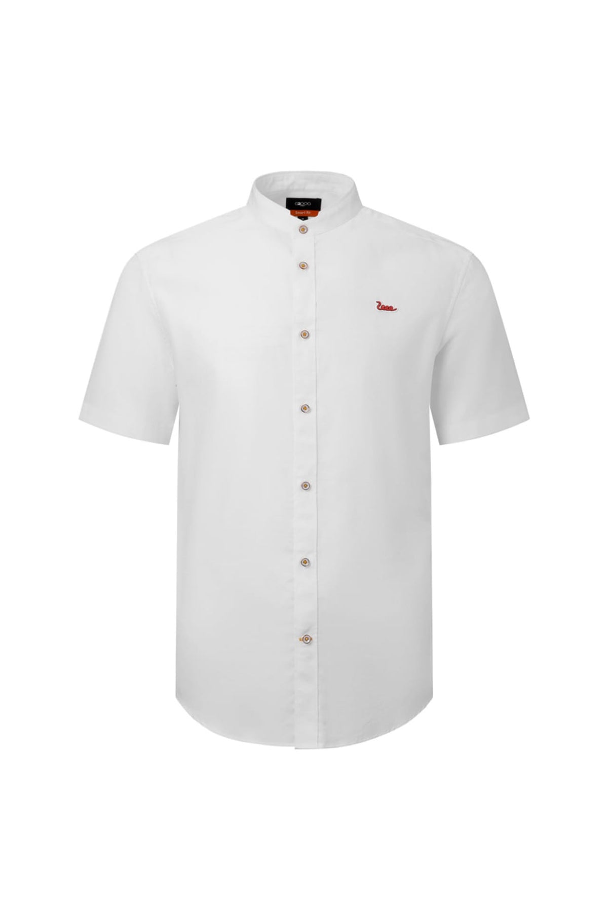 Easy Care Cotton Oxford Short Sleeve Smart Fit Casual Shirt with Logo